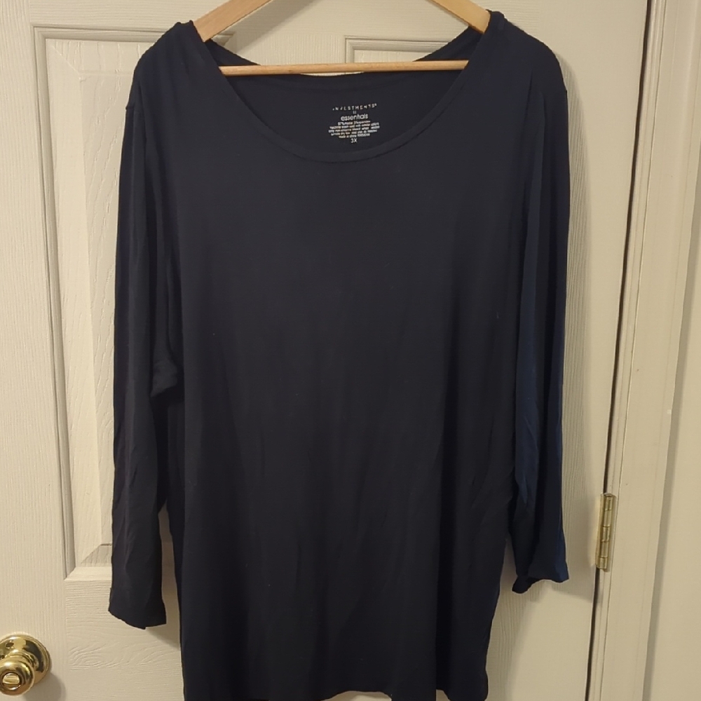 Investments Navy Long Sleeve Tee